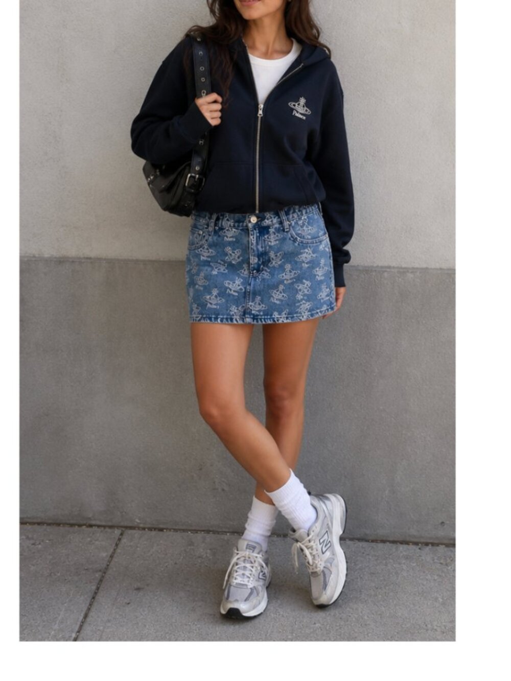 Palace x Vivienne Westwood Denim Skirt Orb Stone Wash, Size S